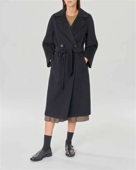 cappotto prada donna doppio petto|Cappotto Doppiopetto In Aspen Nero .